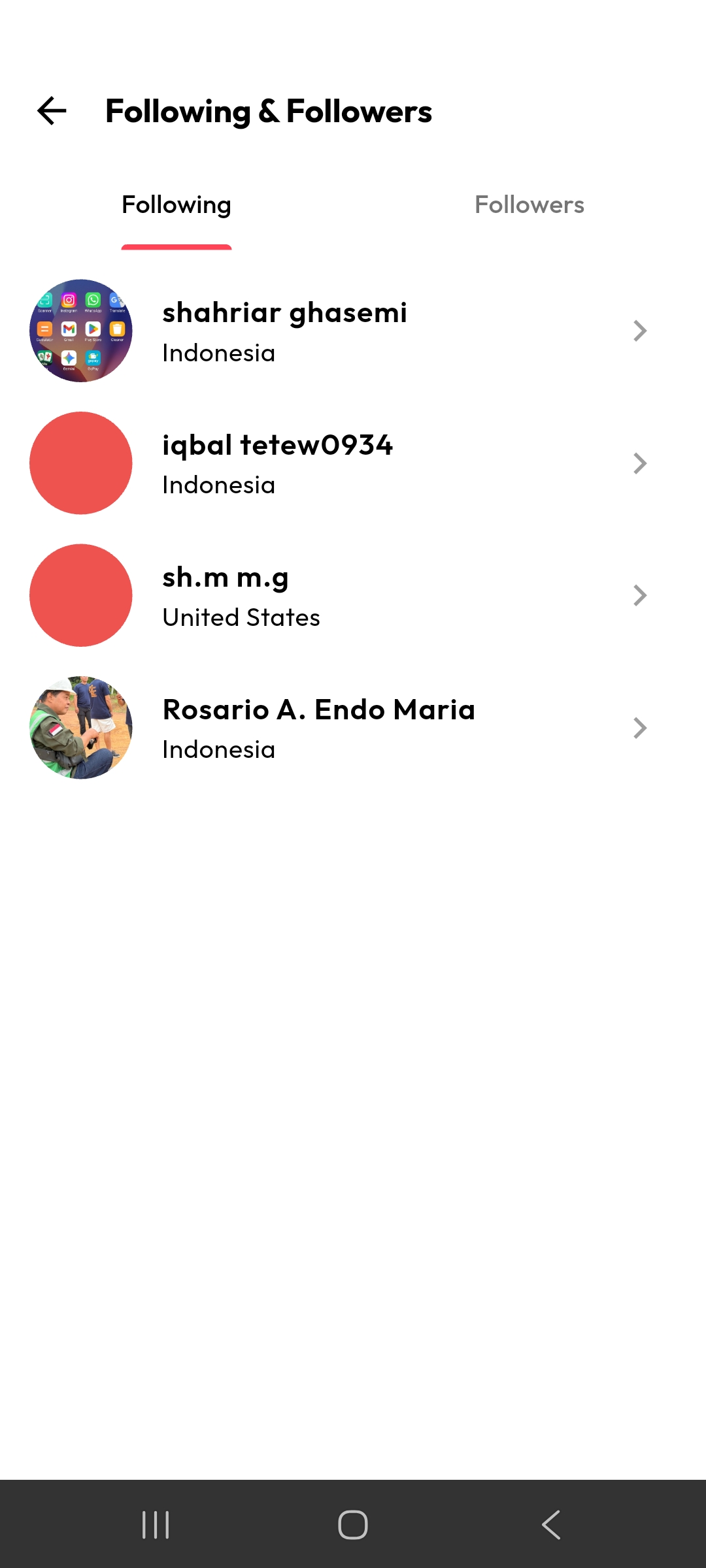 Following & Followers