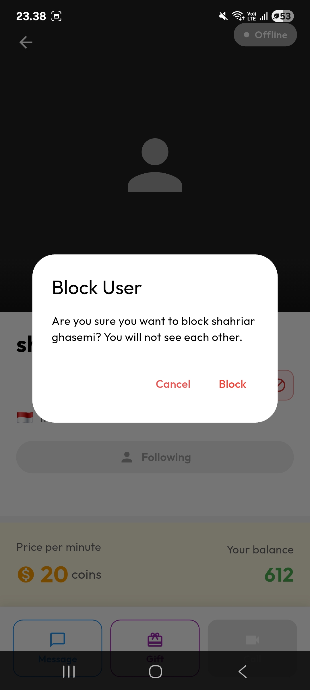 Block User