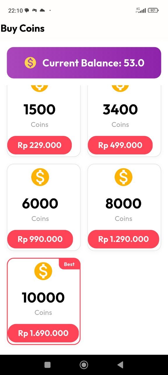 Buy Coins Screen 3